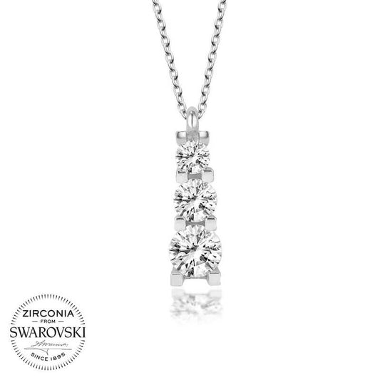 Stříbrný náhrdelník Swarovski