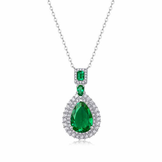 Elegantní stříbrný náhrdelník Emerald