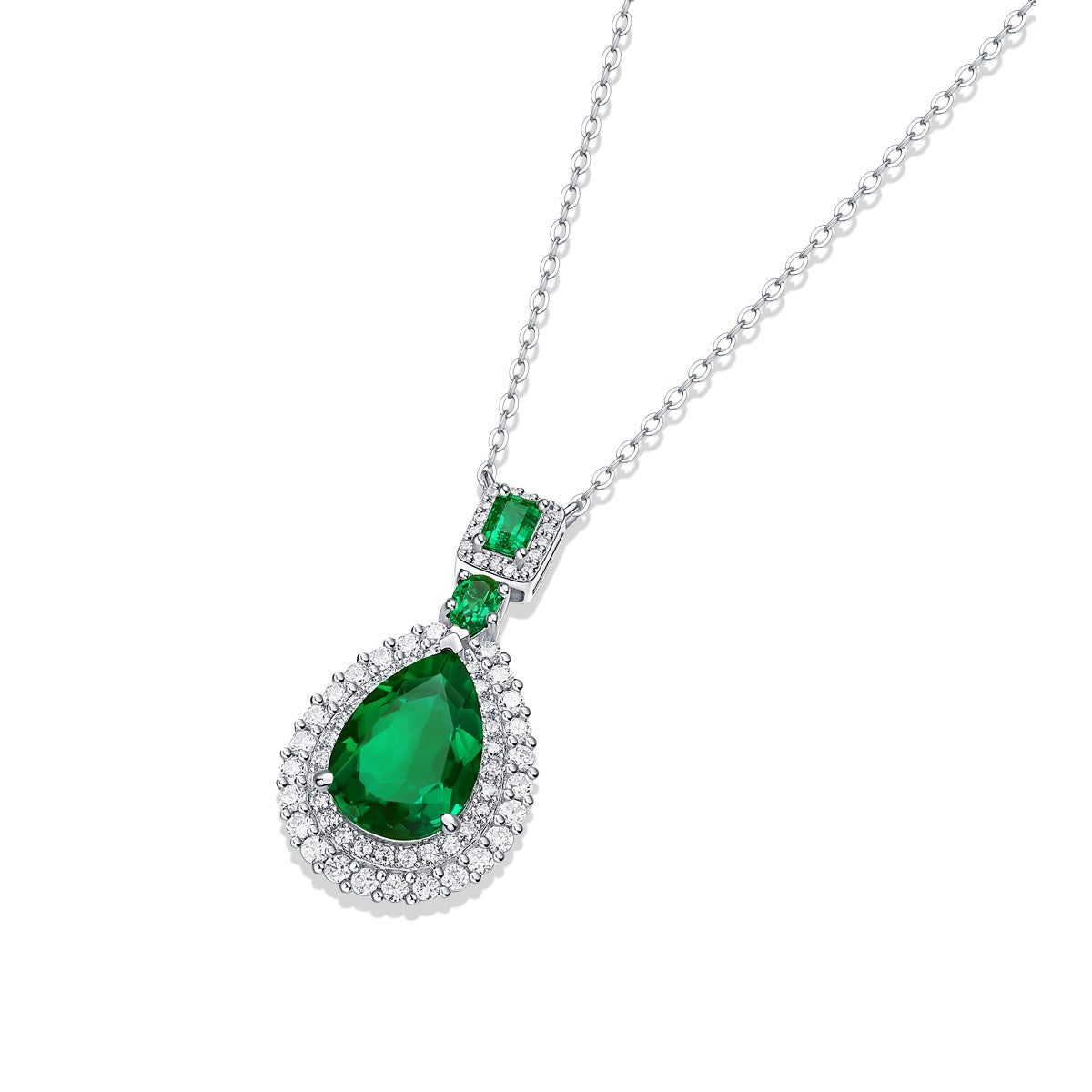 Elegantní stříbrný náhrdelník Emerald